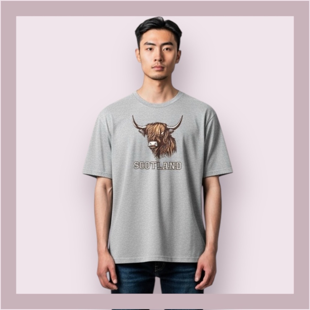Cotly “Scotland Hairy Coo” Highland Cow Tee
